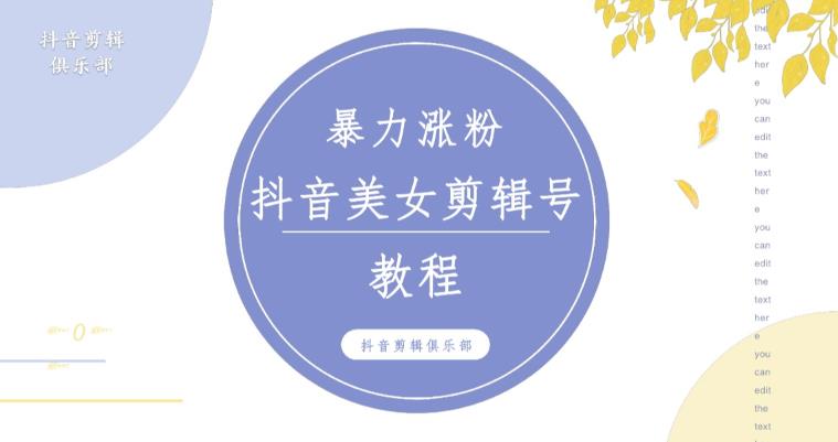 抖音快手暴力涨粉美女混剪视频教程,百分百过原创图片教程!附带违规申诉方法-第一资源库