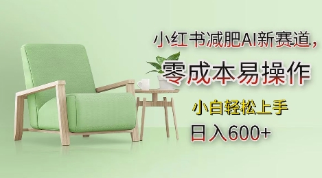 小红书减肥AI新赛道，零成本易操作，日入多张，小白轻松上手【揭秘】-第一资源库