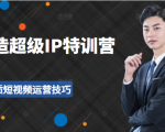 超级IP特训营：表演表达、高效输出优质短视频运营技巧，价值999元-第一资源库