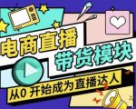大鹏·电商直播带货课,系统学习直播带货各环节技巧和套路-第一资源库