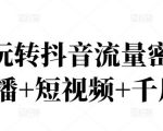 2022玩转抖音流量密码，(直播+短视频+千川)-第一资源库