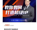 教你如何打造超级IP,抖音流量红利新机遇(价值980元)-第一资源库