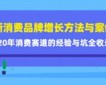 新消费品牌增长方法与案例精华课:20年消费赛道的经验与坑全收录-第一资源库