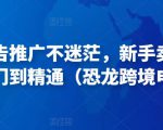 亚马逊广告推广不迷茫,新手卖家产品运营入门到精通(恐龙跨境电商)-第一资源库