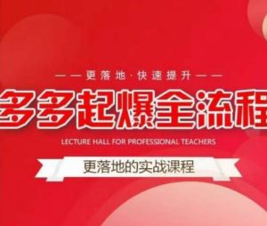 互力-多多新品打爆全流程，拼多多14天拉搜索自然流量，更落地·快速提升-第一资源库