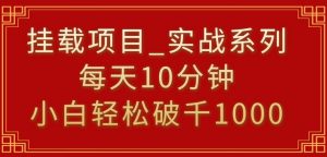 挂载项目,小白轻松破1000,每天10分钟,实战系列保姆级教程【揭秘】-第一资源库