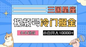 2024视频号三国冷门赛道掘金，条条视频爆款，操作简单轻松上手，新手小白也能月入1w-第一资源库