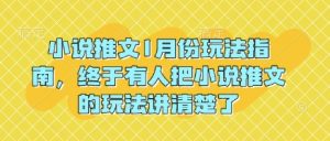 小说推文1月份玩法指南,终于有人把小说推文的玩法讲清楚了!-第一资源库