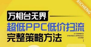 超低PPC低价扫流完整策略方法,最新低价扫流底层逻辑,万相台无界低价扫流实战流程方法-第一资源库